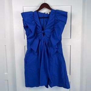 Blue tassel dress